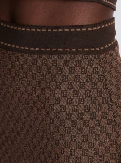 Women Balmain Mini Monogram Jacquard Skirt