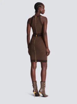 Women Balmain Mini Monogram Jacquard Top