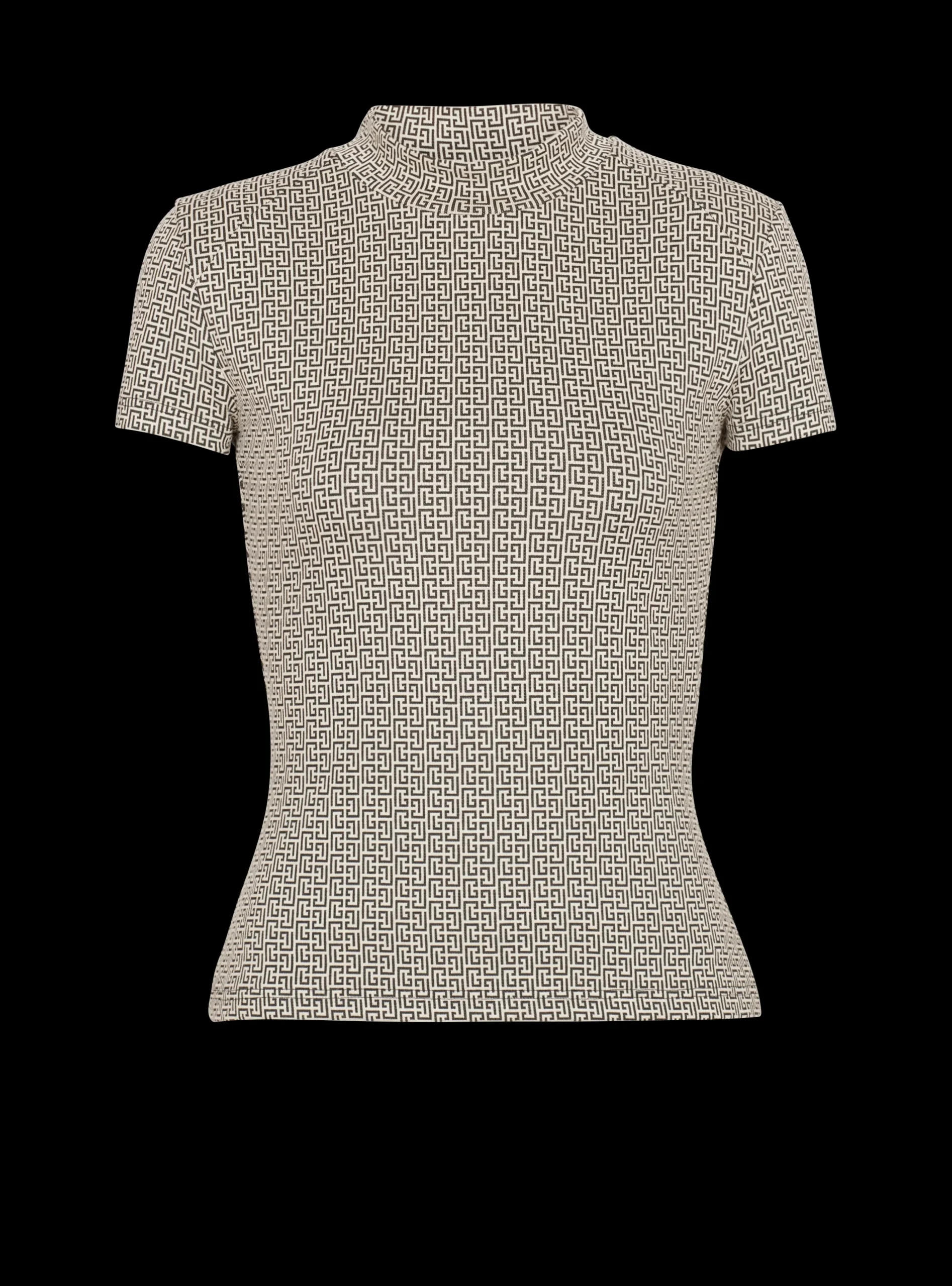 Women Balmain Mini Monogram Jacquard Top