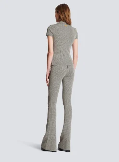 Women Balmain Mini Monogram Jacquard Top