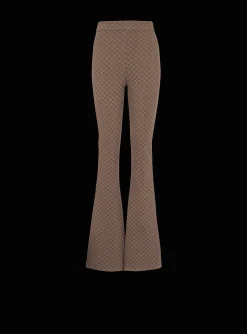 Women Balmain Mini Monogram Knit Trousers