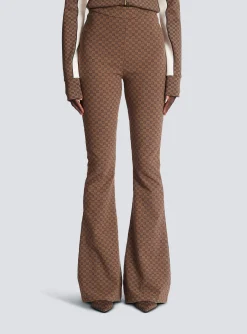 Women Balmain Mini Monogram Knit Trousers