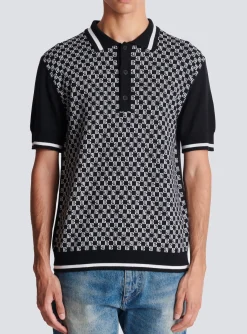 Balmain Mini Monogram Polo Shirt