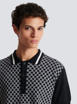 Balmain Mini Monogram Polo Shirt