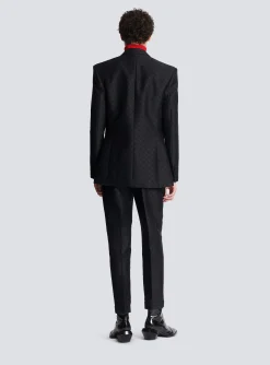 Balmain Mini Monogram Satin Jacket