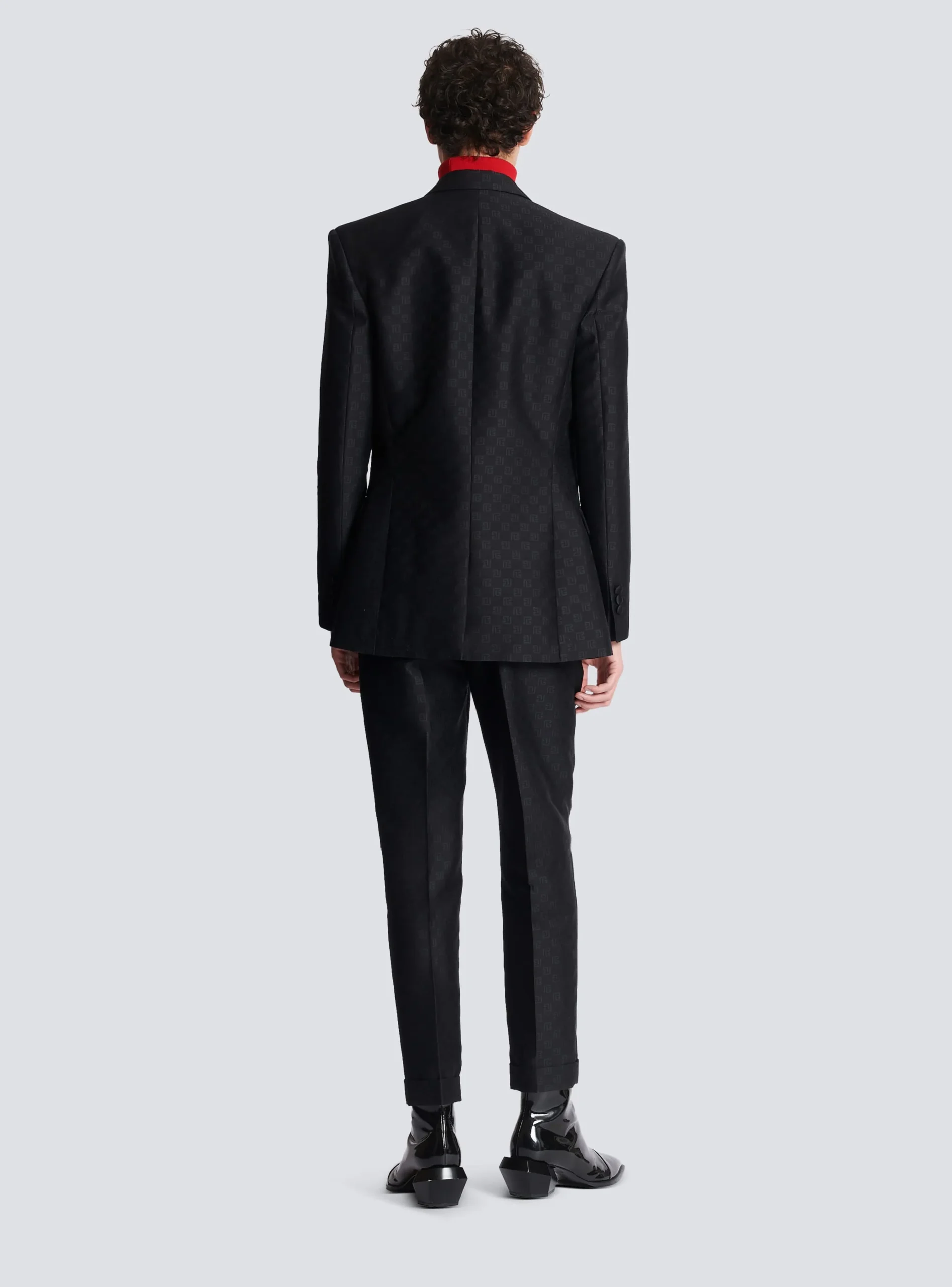 Balmain Mini Monogram Satin Jacket