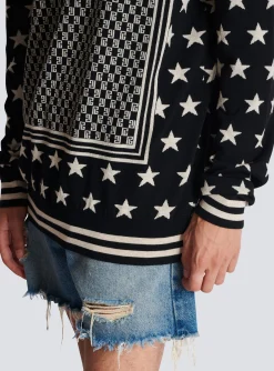 Balmain Mini Monogram Stars Jumper