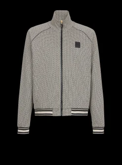 Balmain Mini Monogrammed Jacquard Zipped Jacket