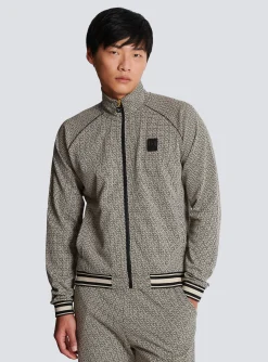Balmain Mini Monogrammed Jacquard Zipped Jacket