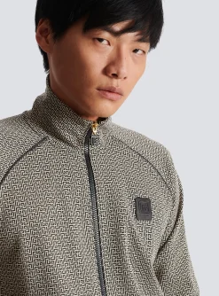 Balmain Mini Monogrammed Jacquard Zipped Jacket