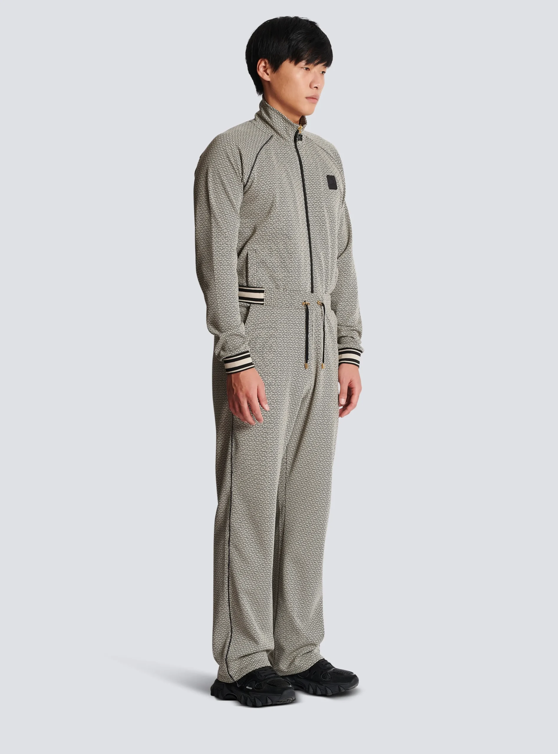 Balmain Mini Monogrammed Jacquard Joggers