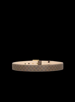 Balmain Mini Monogrammed Waxed Canvas Belt