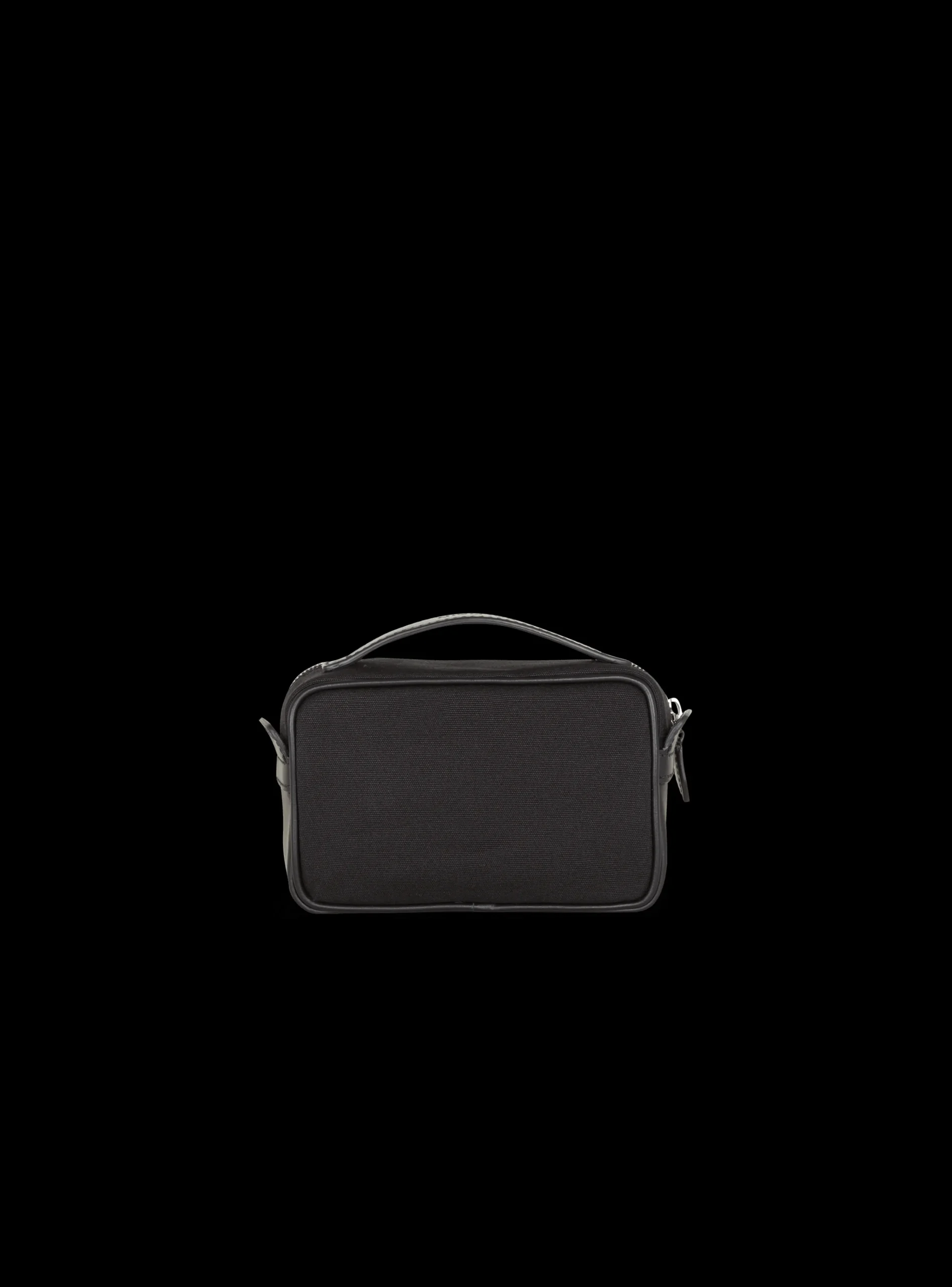 Balmain Mini Reporter Bag In Canvas And Leather