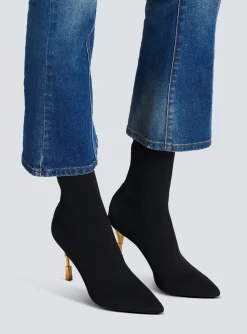 Women Balmain Moneta Knit Ankle Boots
