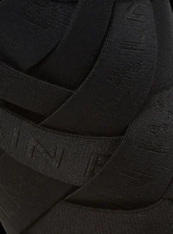 Women Balmain Moneta Leather And Elastic sandals With Logo