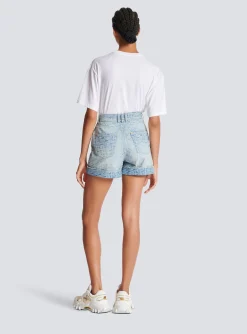 Women Balmain Monogram Denim Short