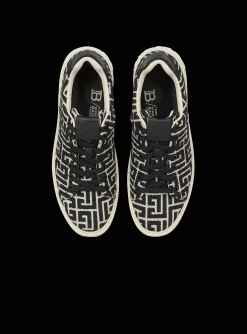 Balmain Monogram Jacquard B-Court Sneakers
