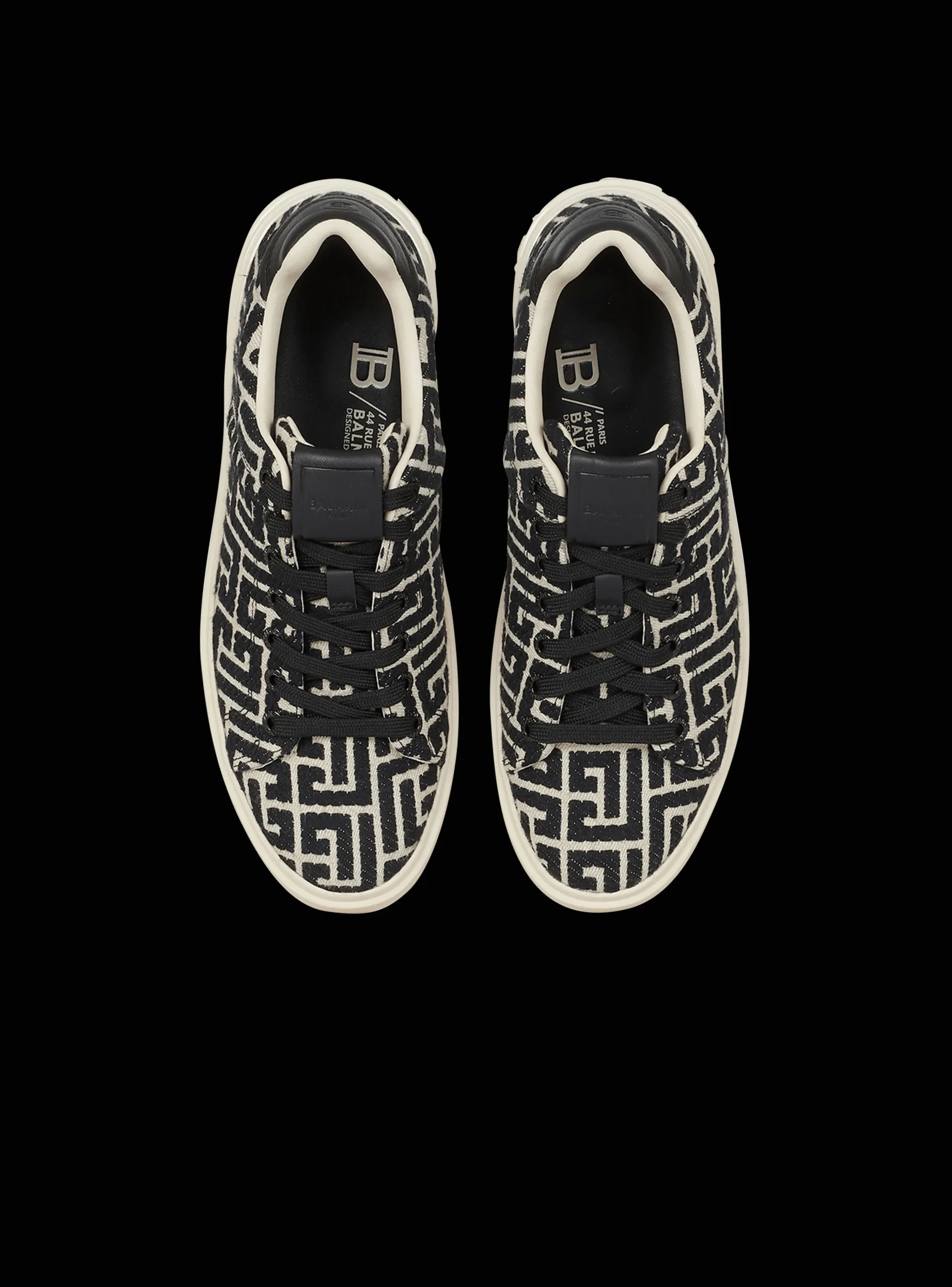 Balmain Monogram Jacquard B-Court Sneakers