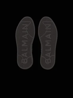 Balmain Monogram Jacquard B-Court High-top Sneakers
