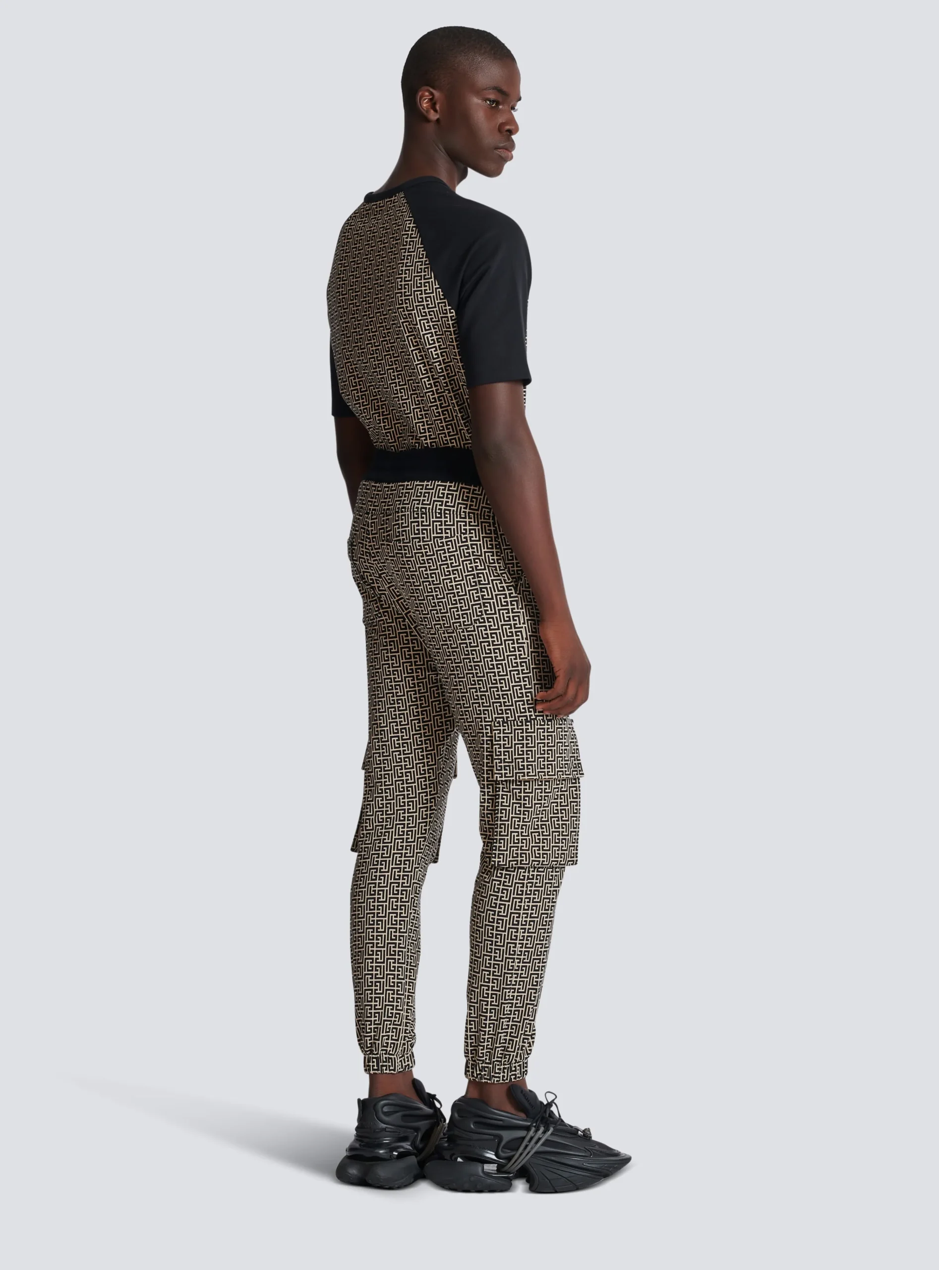 Balmain Monogram Jacquard Cargo Joggers