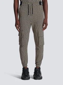 Balmain Monogram Jacquard Cargo Joggers
