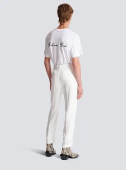 Balmain Monogram Satin Trousers