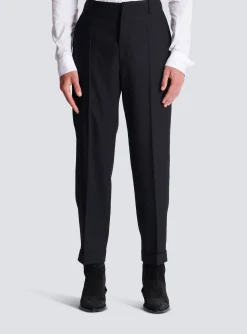 Balmain Monogram Wool Trousers