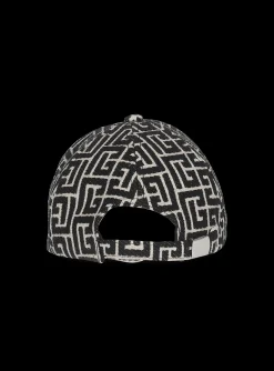 Women Balmain Monogrammed Jacquard Cap