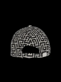 Balmain Monogrammed Jacquard Cap