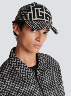 Balmain Monogrammed Jacquard Cap