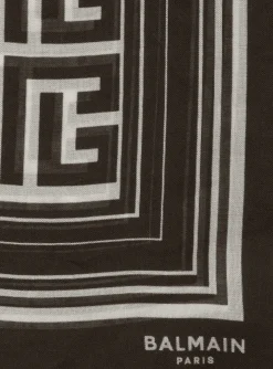 Women Balmain Monogrammed Scarf