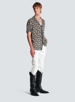 Balmain Monogram-printed Shirt