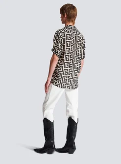 Balmain Monogram-printed Shirt