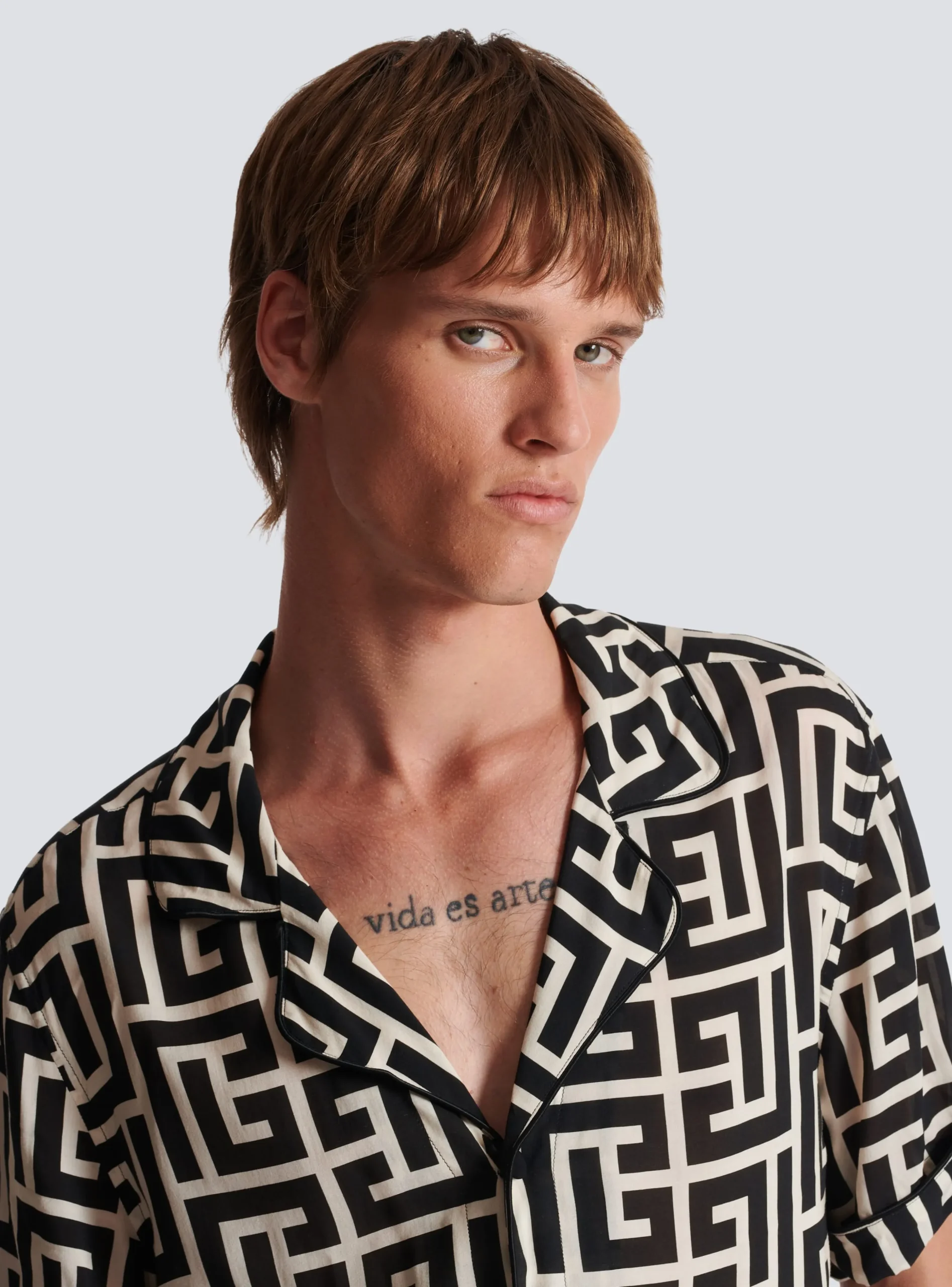 Balmain Monogram-printed Shirt