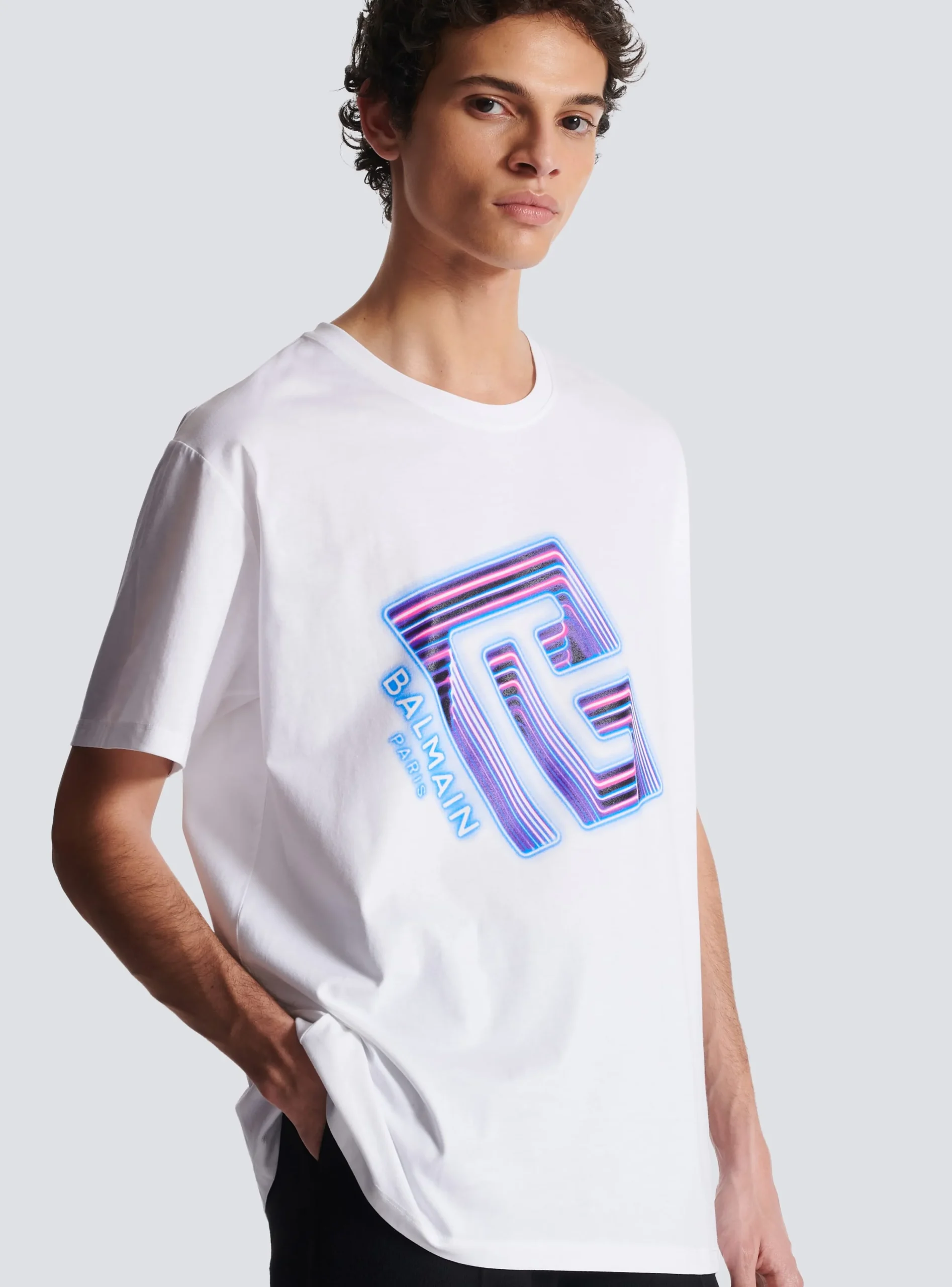 Balmain Neon Logo T-shirt