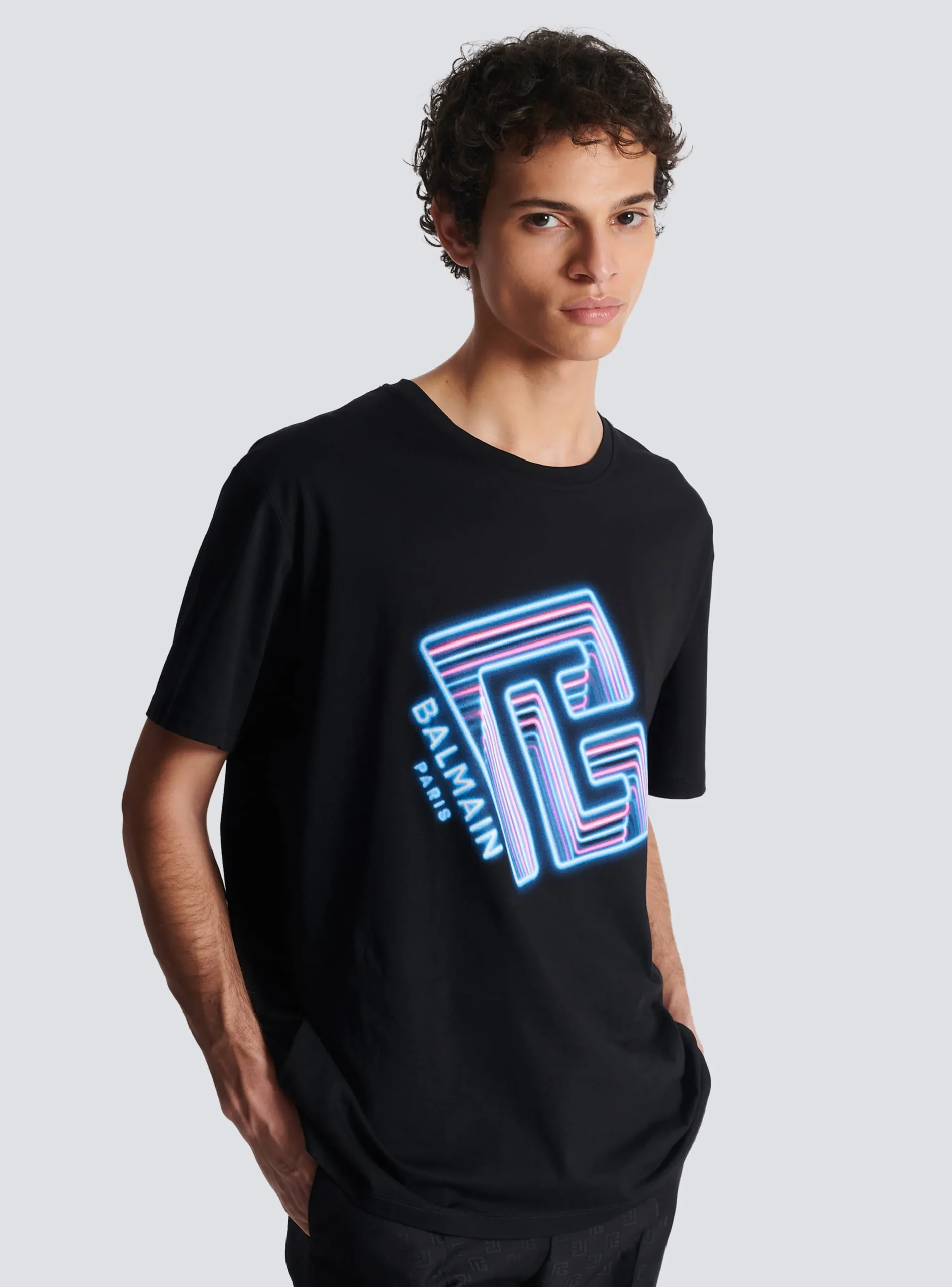 Balmain Neon Logo T-shirt