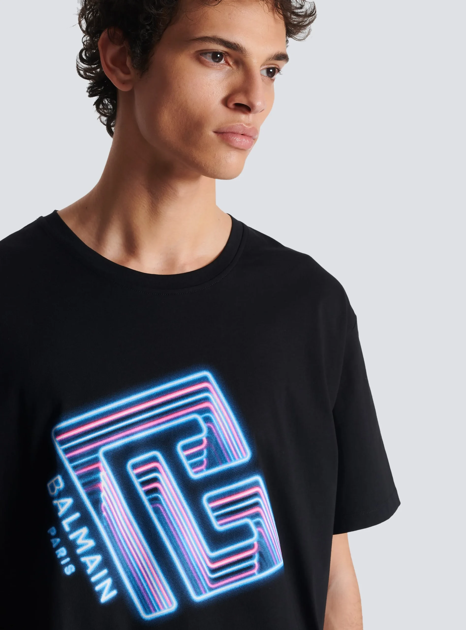 Balmain Neon Logo T-shirt