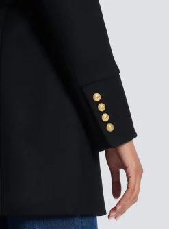 Women Balmain Officer Coat With Belt