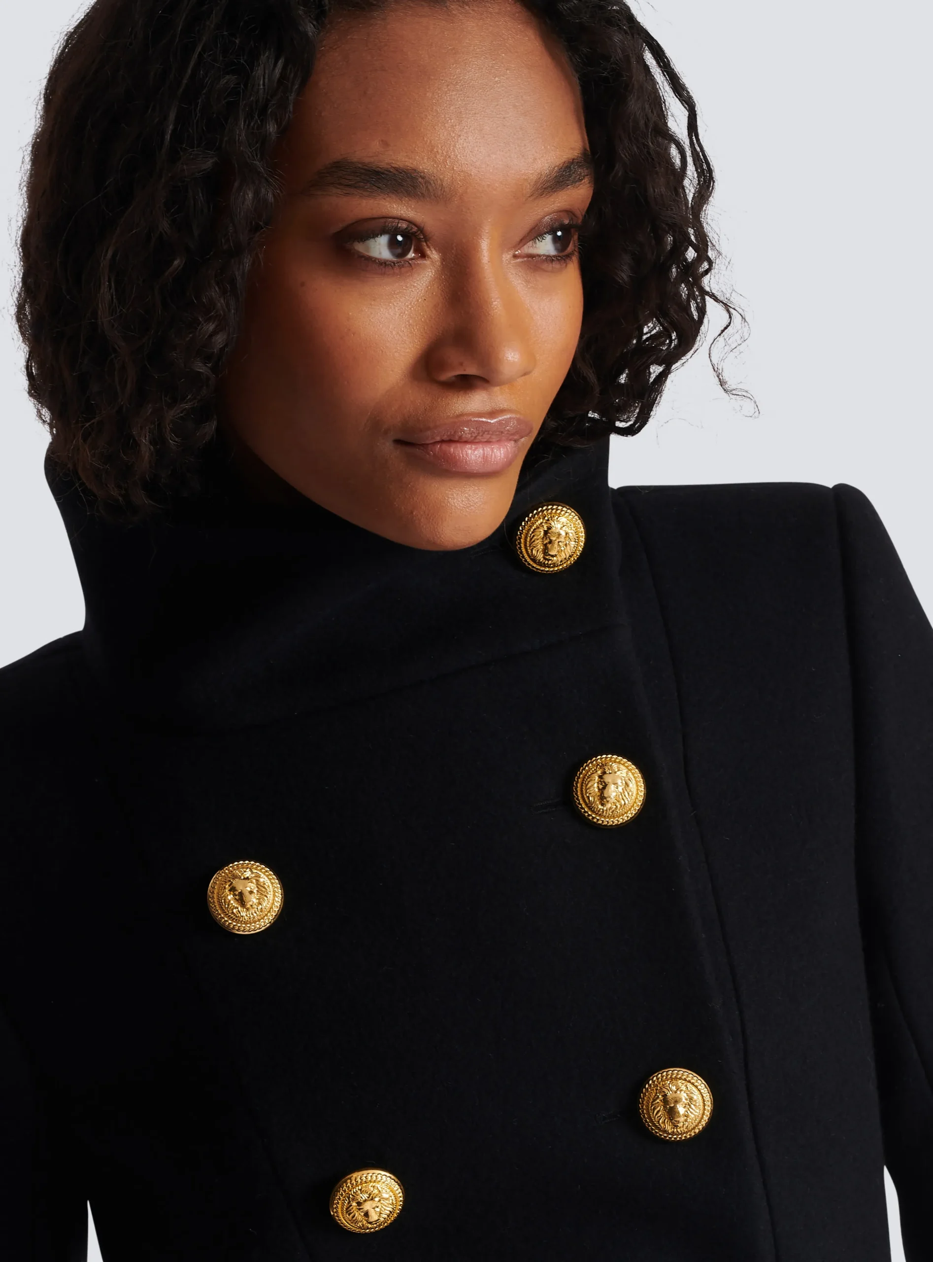 Women Balmain Officer Coat With Belt