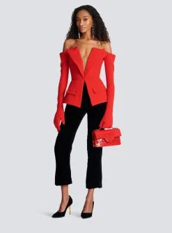 Women Balmain Off-the-shoulder Peplum Top