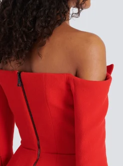 Women Balmain Off-the-shoulder Peplum Top