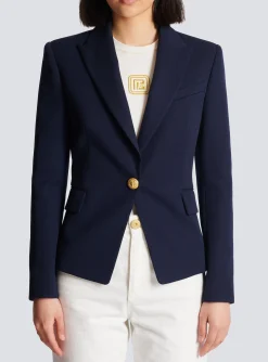 Women Balmain One-button Wool Blazer