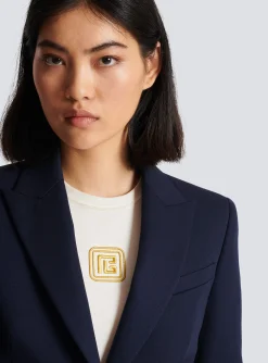 Women Balmain One-button Wool Blazer