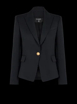 Women Balmain One-button Wool Blazer