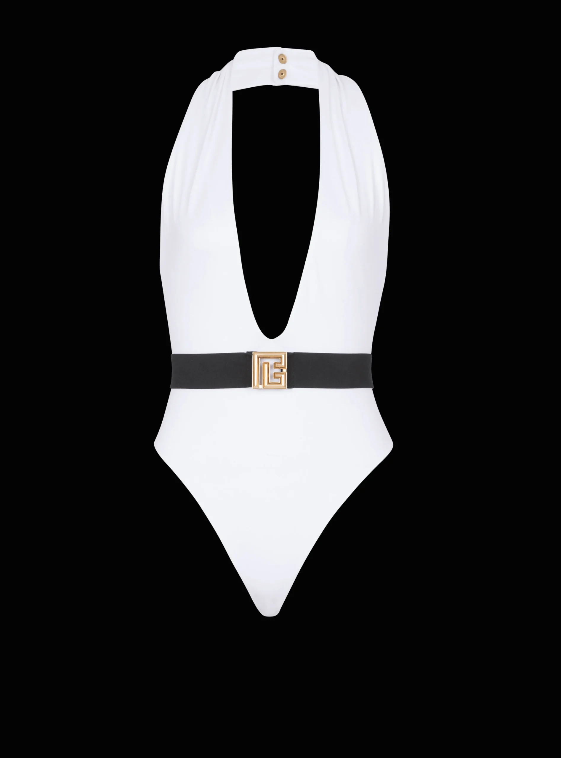 Women Balmain One-piece Swimsuit With PB Belt