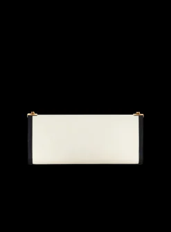 Women Balmain Oversized Black And Leather 1945 Heritage Clutch Bag