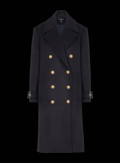 Women Balmain Oversized Double-breasted Coat