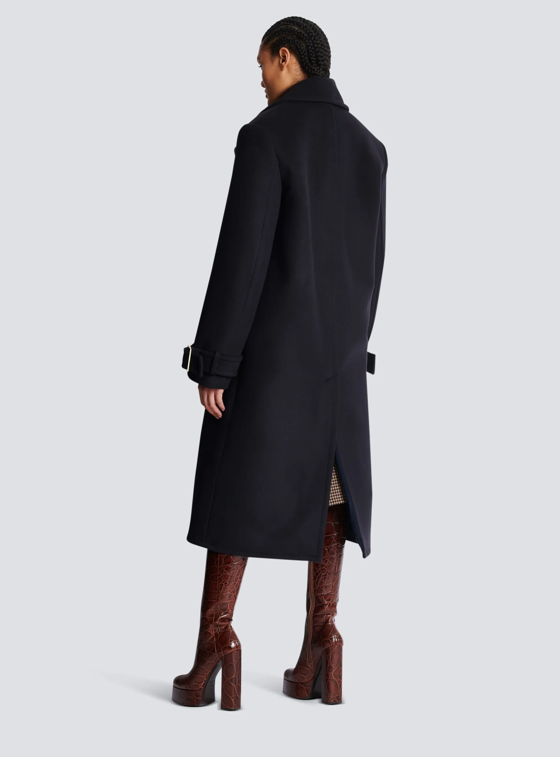 Women Balmain Oversized Double-breasted Coat