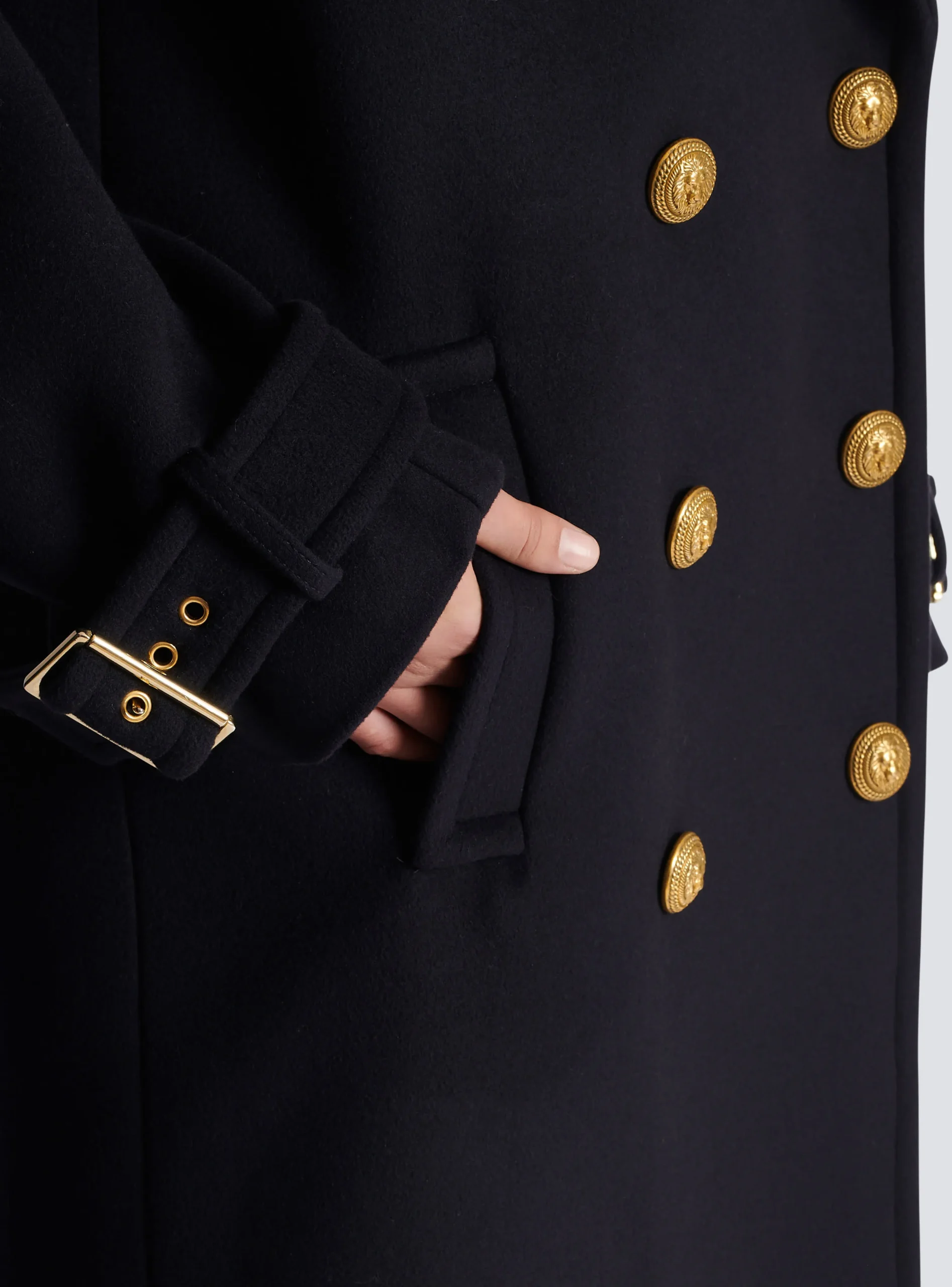 Women Balmain Oversized Double-breasted Coat