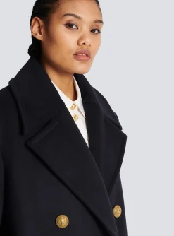 Women Balmain Oversized Double-breasted Coat